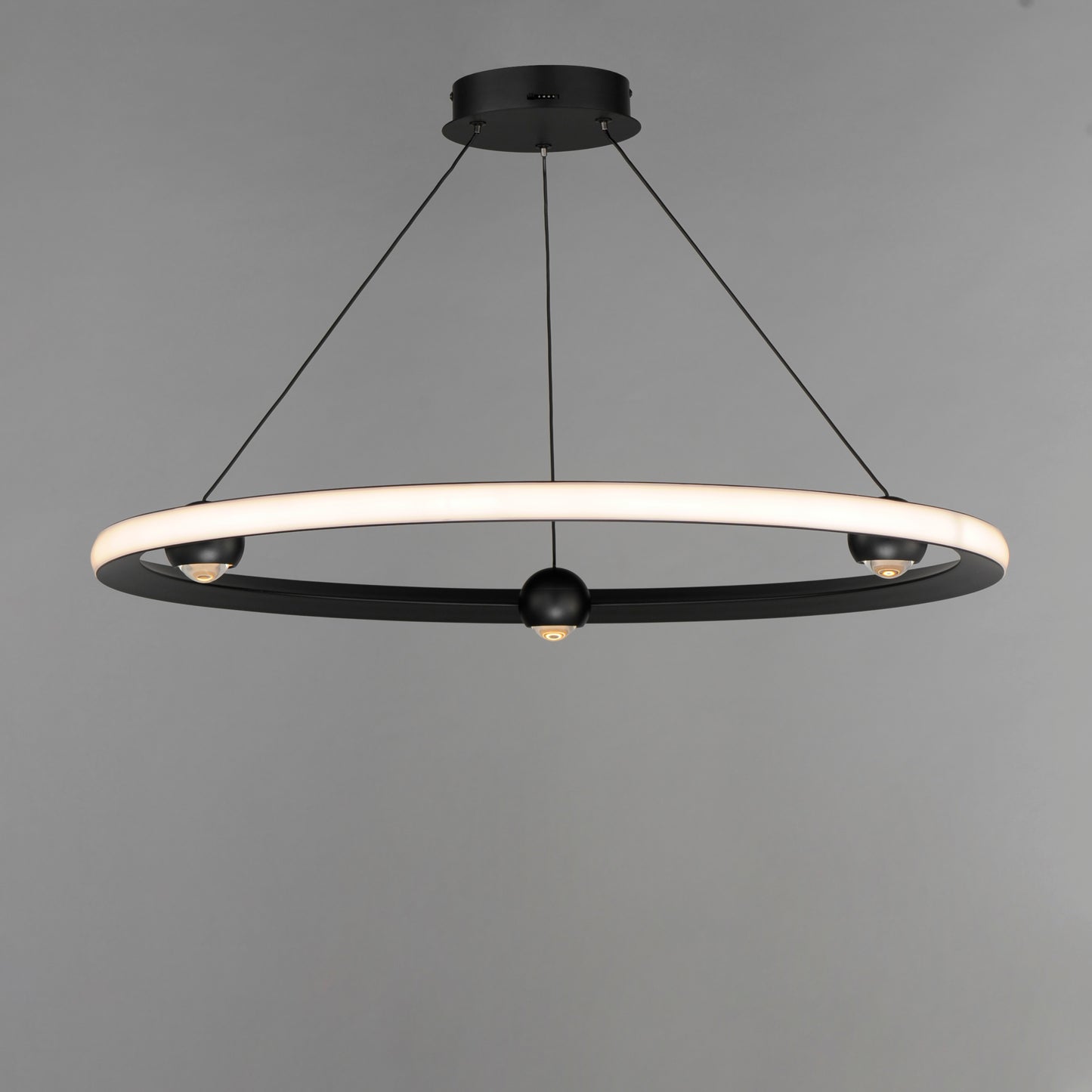 E23513-BK - Nodes 32" Chandelier - Black