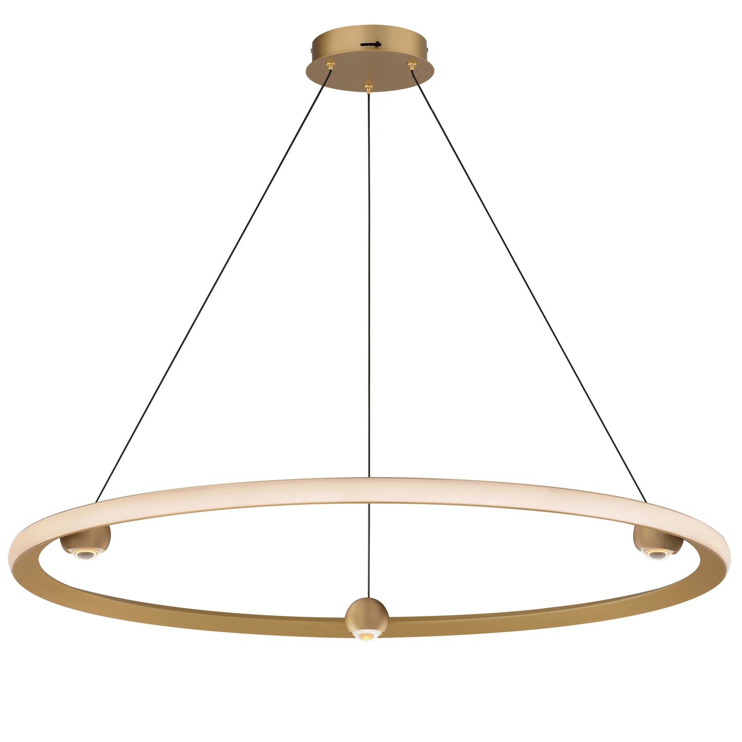 E23514-GLD - Nodes 40" Chandelier - Gold