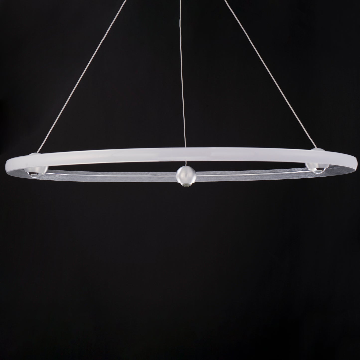 E23514-AL - Nodes 40" Chandelier - Brushed Aluminum