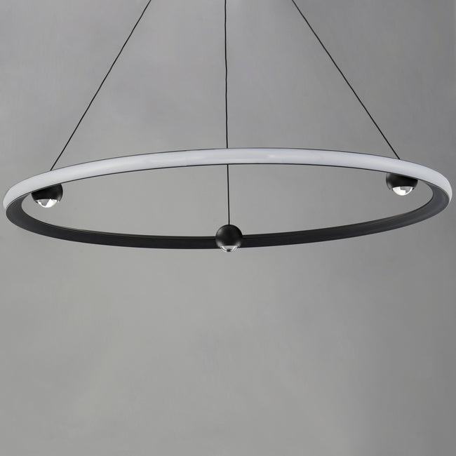 E23514-BK - Nodes 40" Chandelier - Black