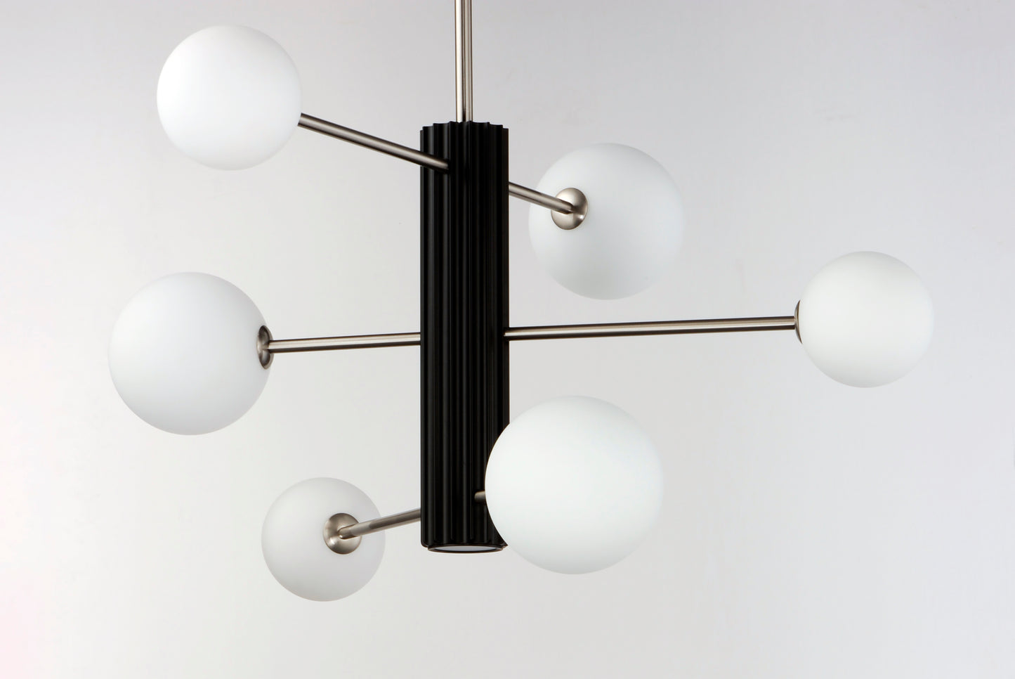 E24064-92BKSN - 7 Light Cog 30" Chandelier - Black / Satin Nickel