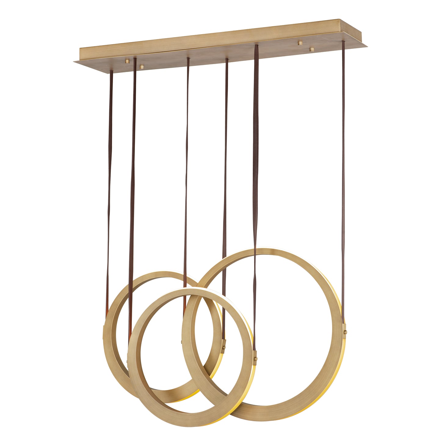 E24083-NAB - 3 Light Tether 9" Chandelier - Natural Aged Brass