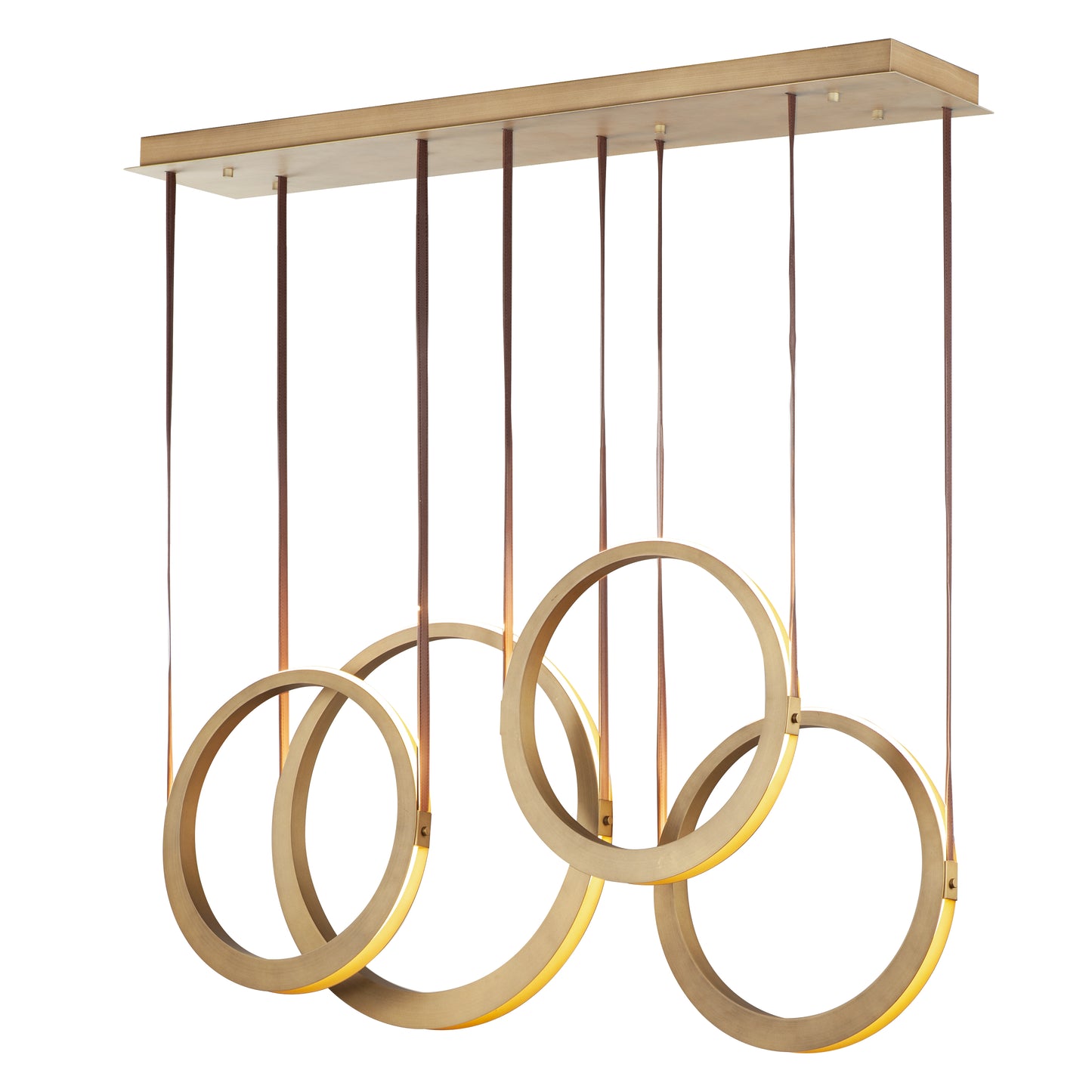 E24084-NAB - 4 Light Tether 9" Chandelier - Natural Aged Brass