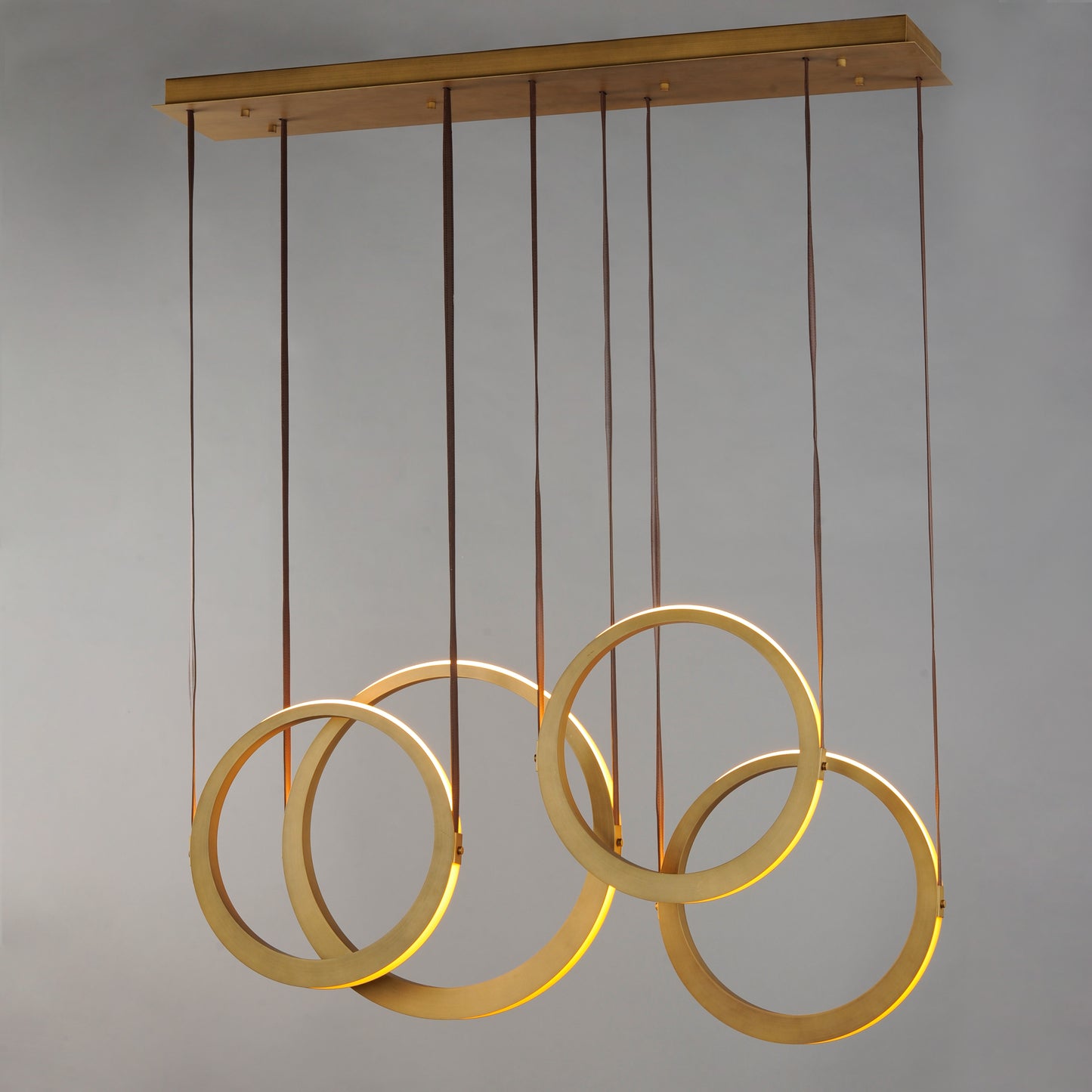 E24084-NAB - 4 Light Tether 9" Chandelier - Natural Aged Brass