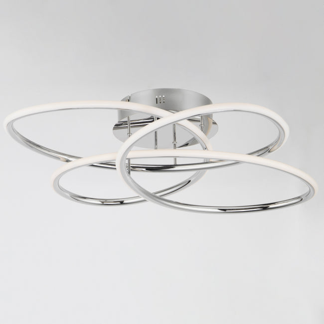 E24134-PC - Coaster 20" Flush Mount Ceiling Light - Polished Chrome