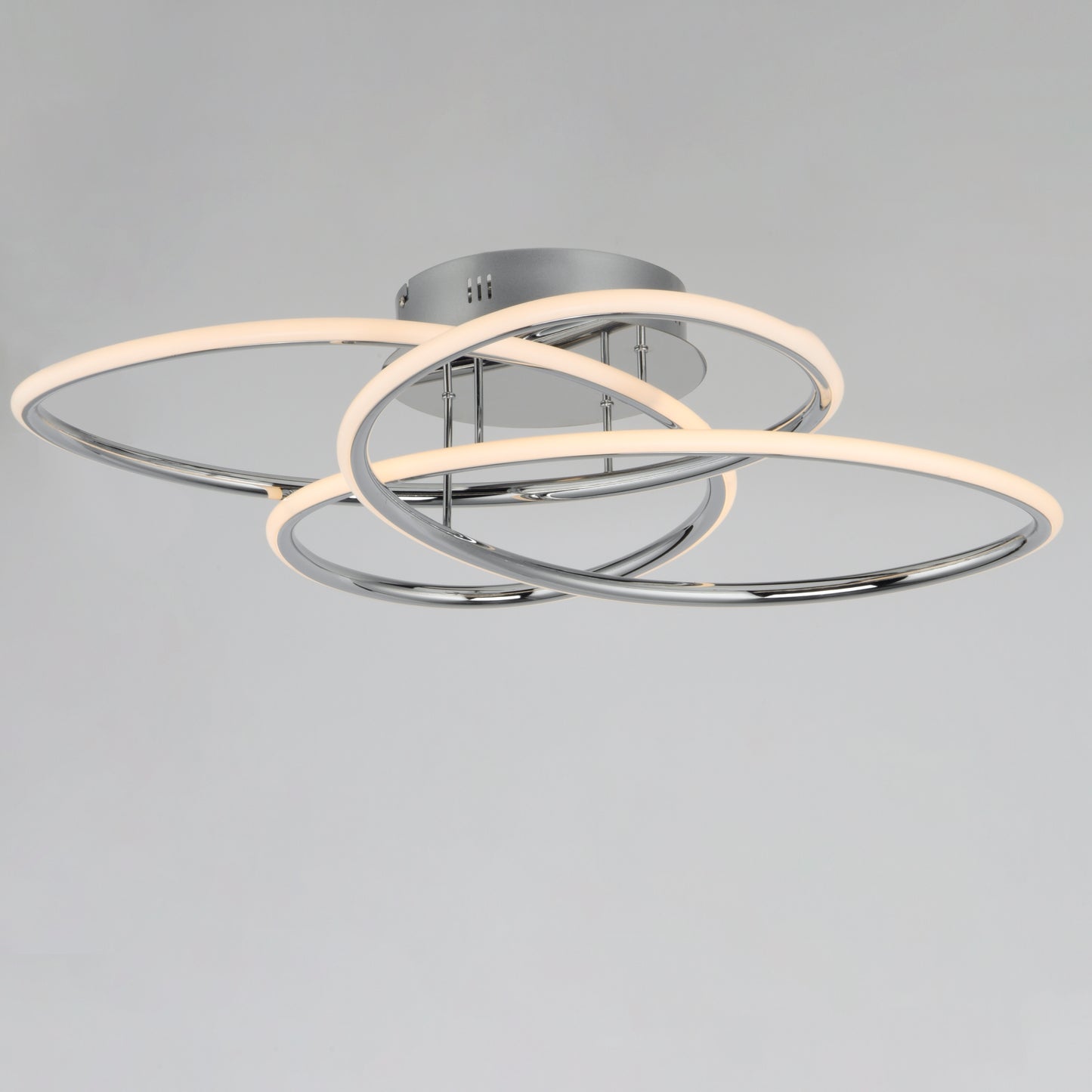 E24134-PC - Coaster 20" Flush Mount Ceiling Light - Polished Chrome