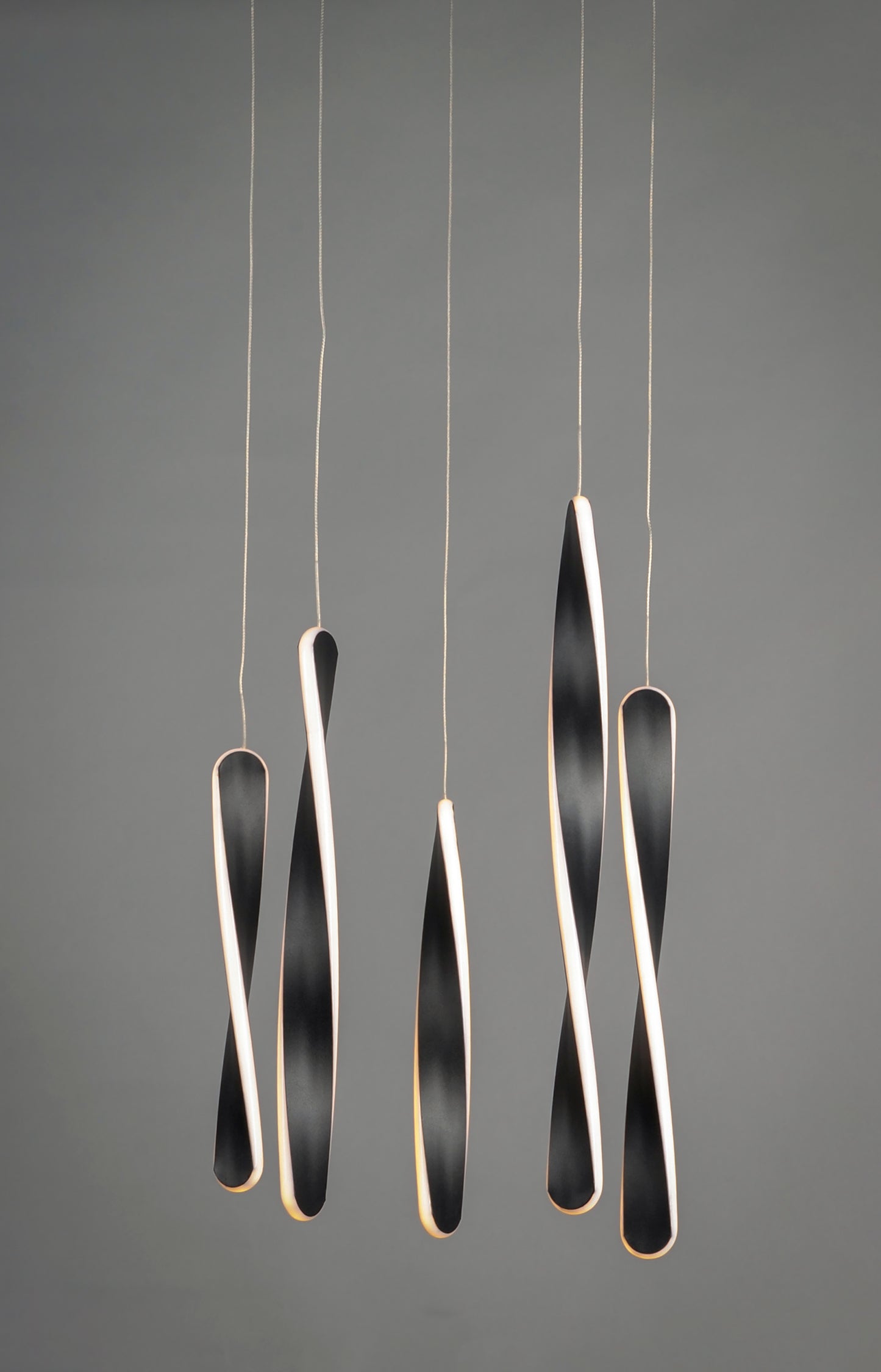 E24154-BK - 5 Light Pirouette 16" Chandelier - Black