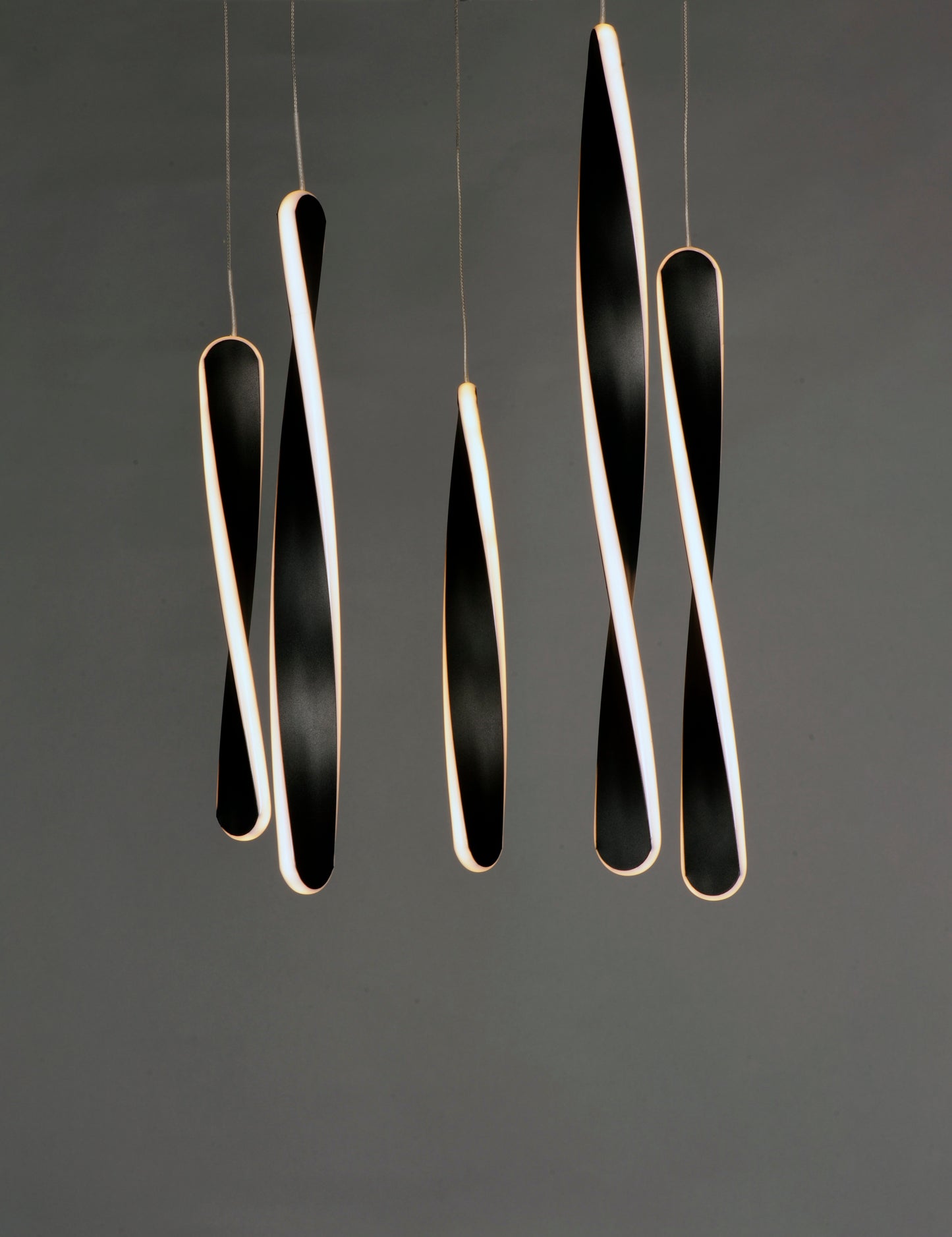 E24154-BK - 5 Light Pirouette 16" Chandelier - Black