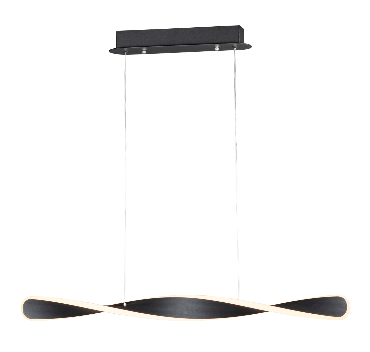 E24155-BK - 1 Light Pirouette 3.25" Chandelier - Black