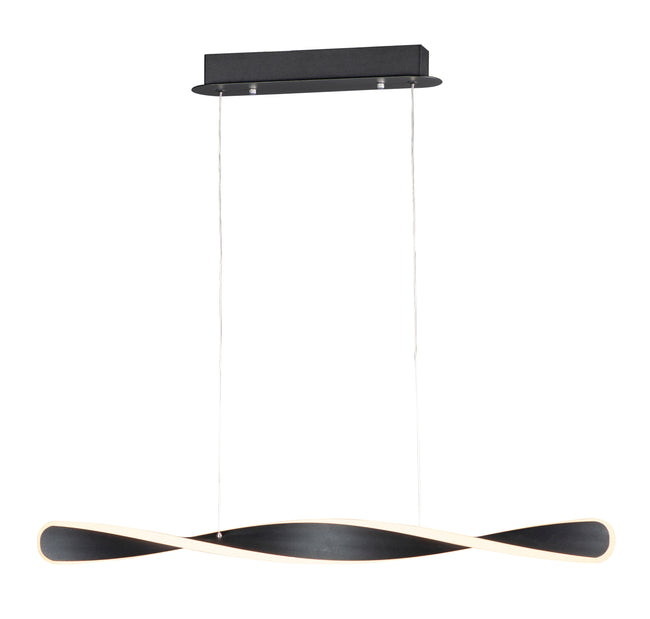 E24155-BK - 1 Light Pirouette 3.25" Chandelier - Black