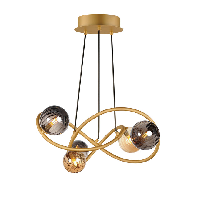 E24185-148GLD - 5 Light Planetary 23" Chandelier - Gold