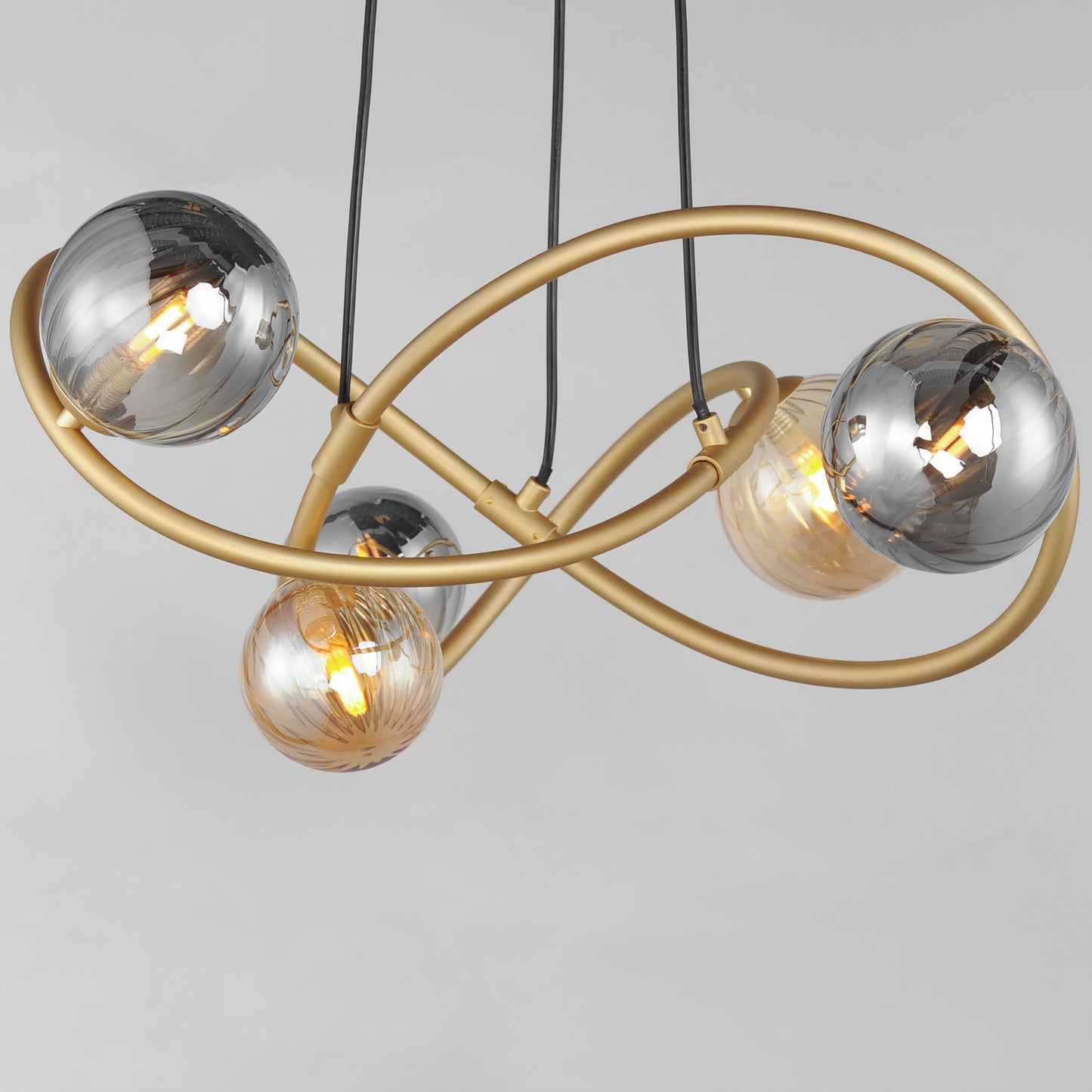 E24185-148GLD - 5 Light Planetary 23" Chandelier - Gold