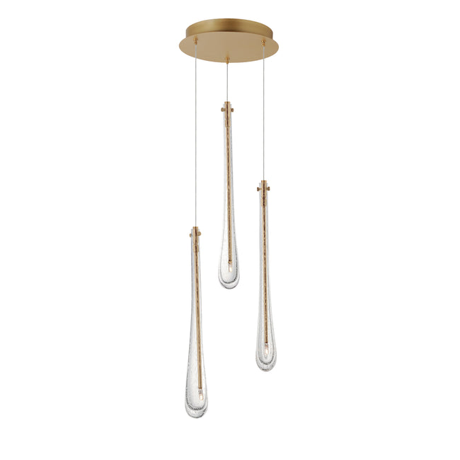 E24213-118GLD - 3 Light Stillo 10" Chandelier - Gold