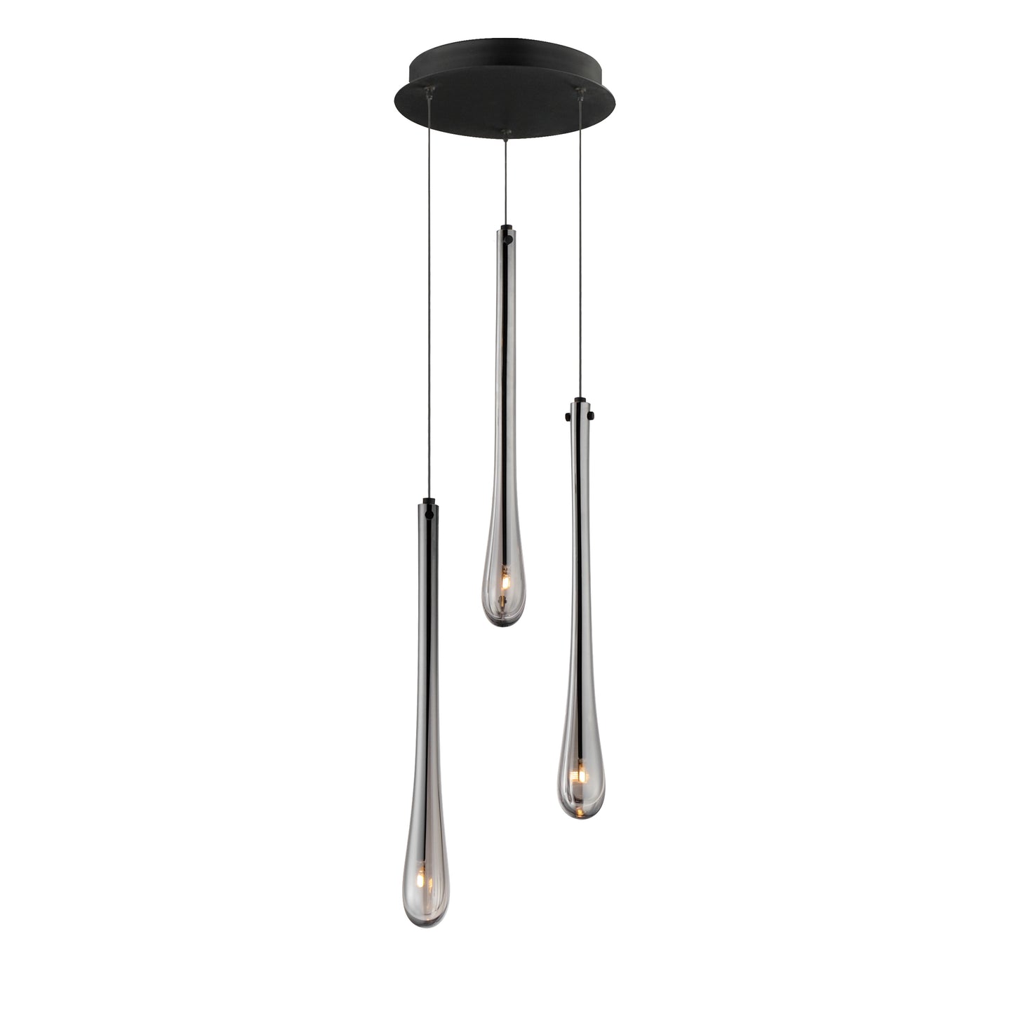 E24213-138BK - 3 Light Stillo 10" Chandelier - Black