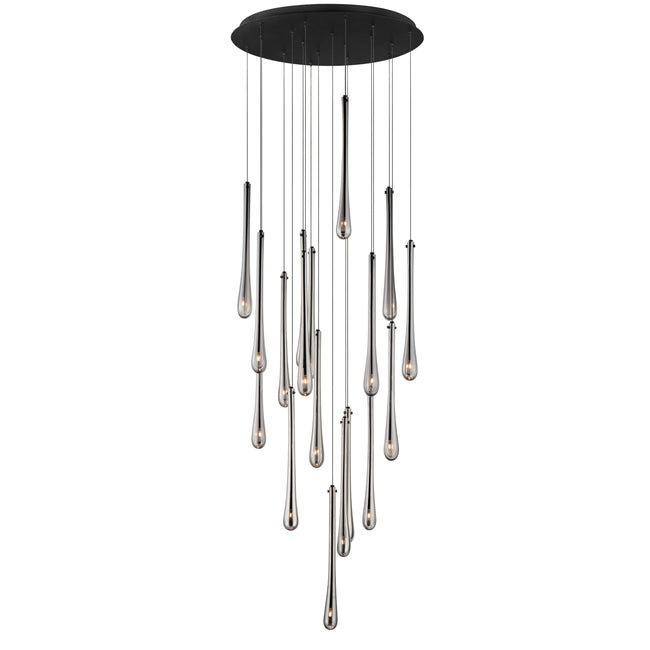 E24219-138BK - 18 Light Stillo 26" Chandelier - Black