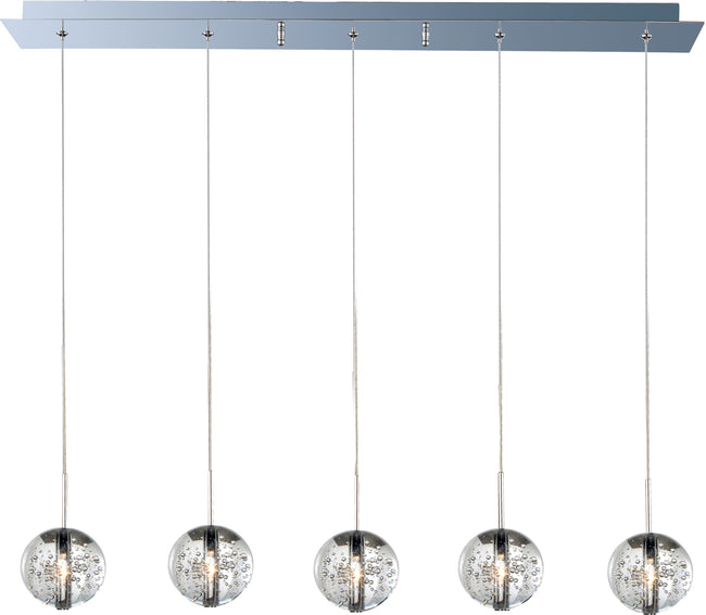 E24257-91PC - 5 Light Orb 4" Chandelier - Polished Chrome