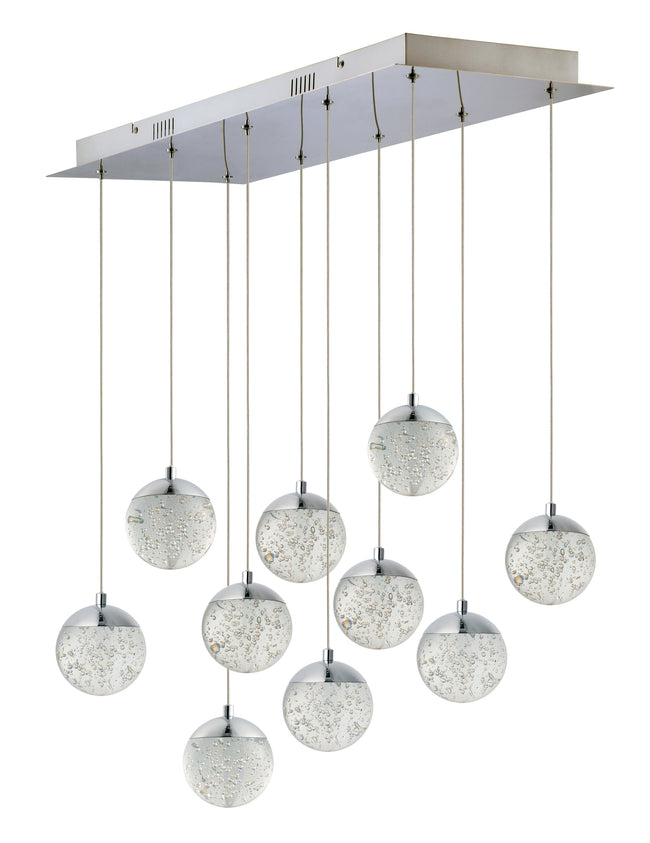 E24266-91PC - 10 Light Orb II 11" Chandelier - Polished Chrome