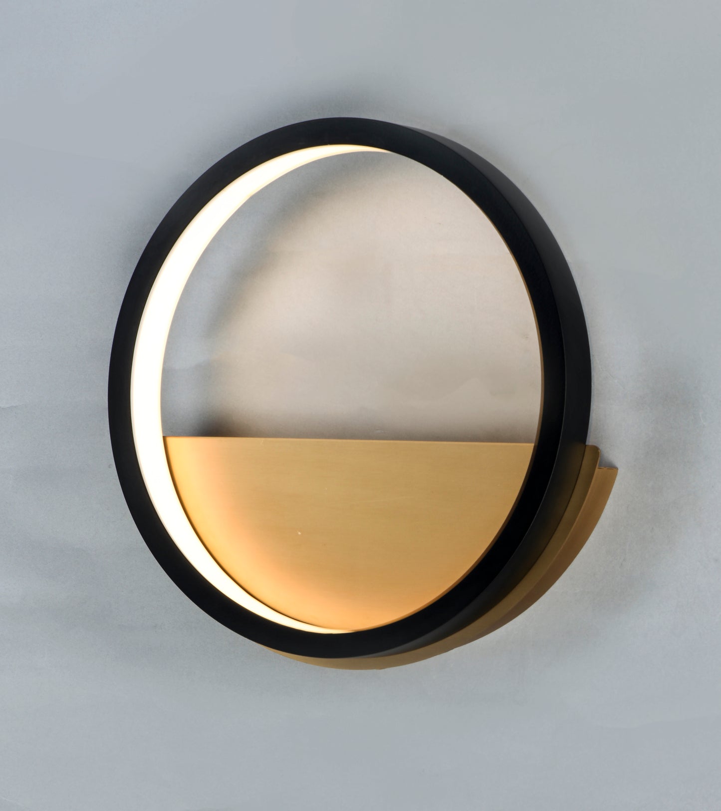 E24320-BKGLD - Hoopla 12" Wall Sconce - Black / Gold