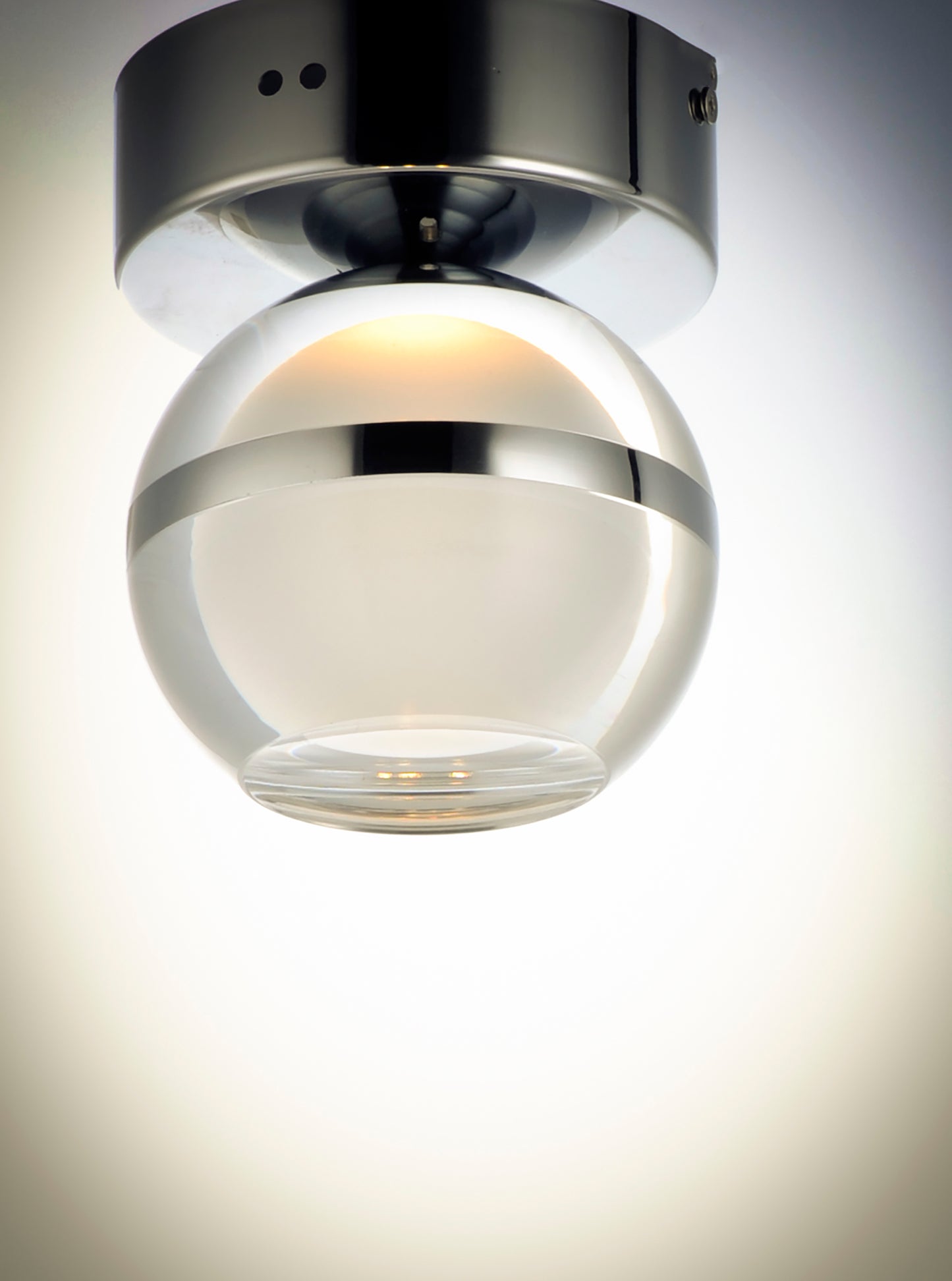 E24590-93PC - Swank 4.75" Flush Mount Ceiling Light - Polished Chrome