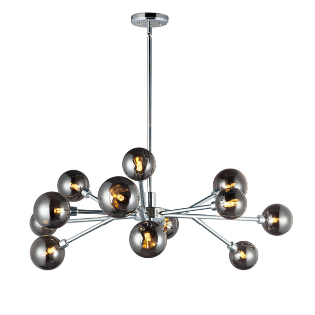 E24826-138PC - 12 Light Asteroid 42" Chandelier - Polished Chrome