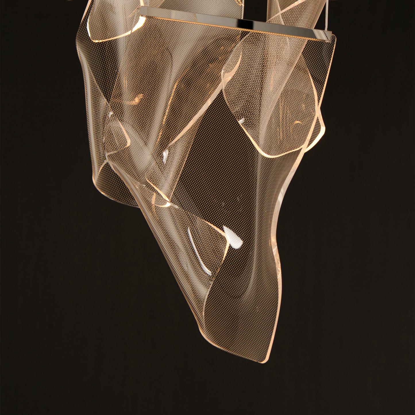 E24874-133BGM - 3 Light Rinkle 16" Chandelier - Brushed Gunmetal