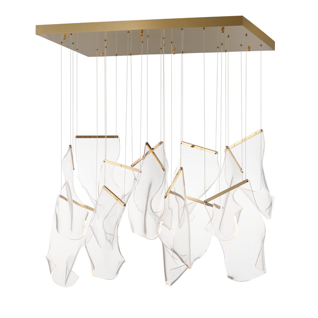 E24878-133FG - 13 Light Rinkle 24" Chandelier - French Gold