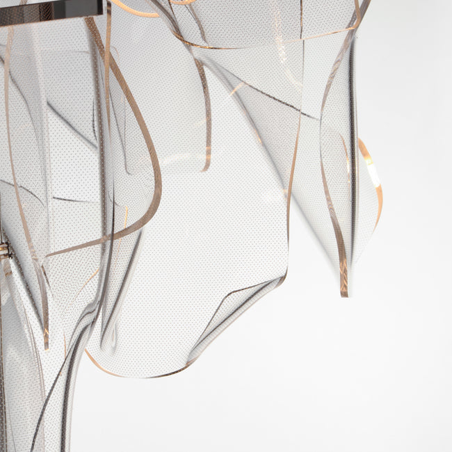 E24880-133BGM - 24 Light Rinkle 36" Chandelier - Brushed Gunmetal