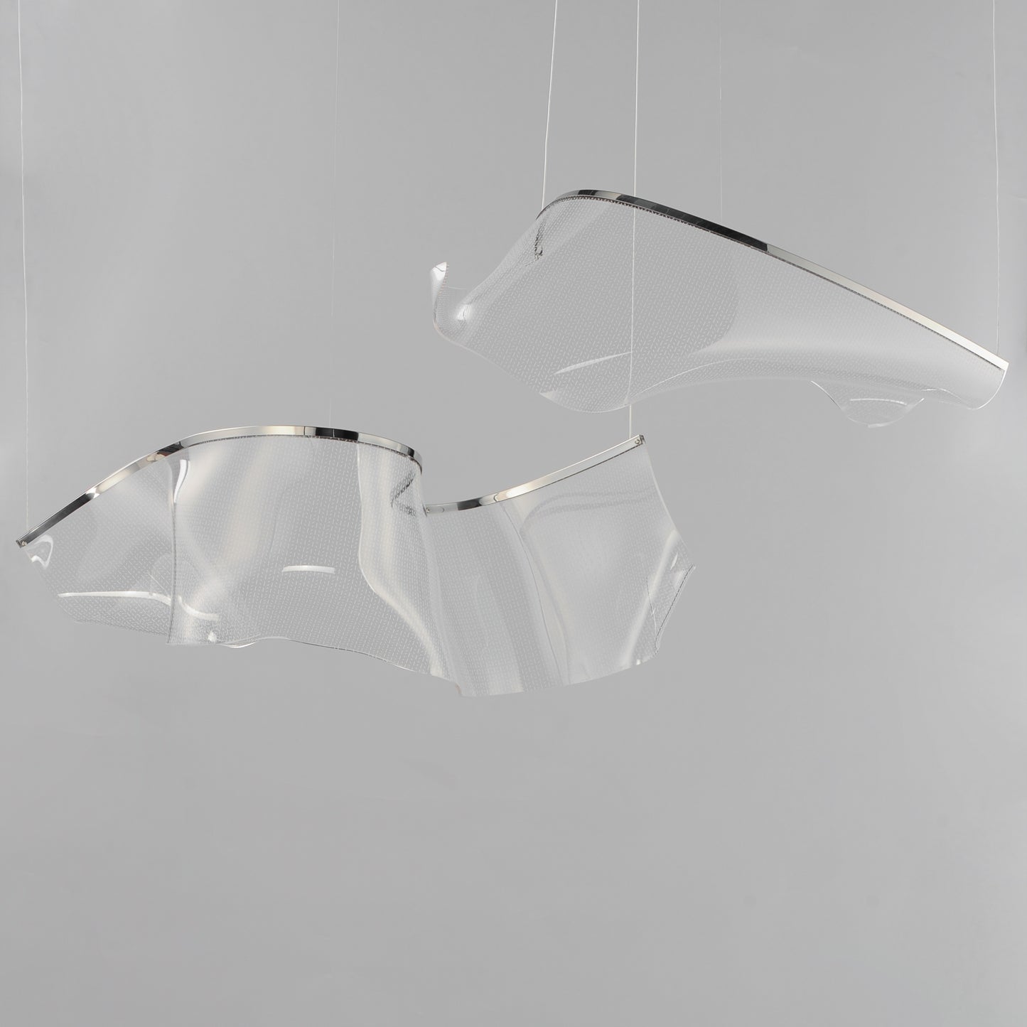 E24882-133PC - 2 Light Rinkle 16" Chandelier - Polished Chrome