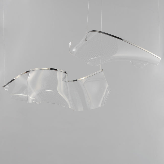 E24882-133PC - 2 Light Rinkle 16" Chandelier - Polished Chrome