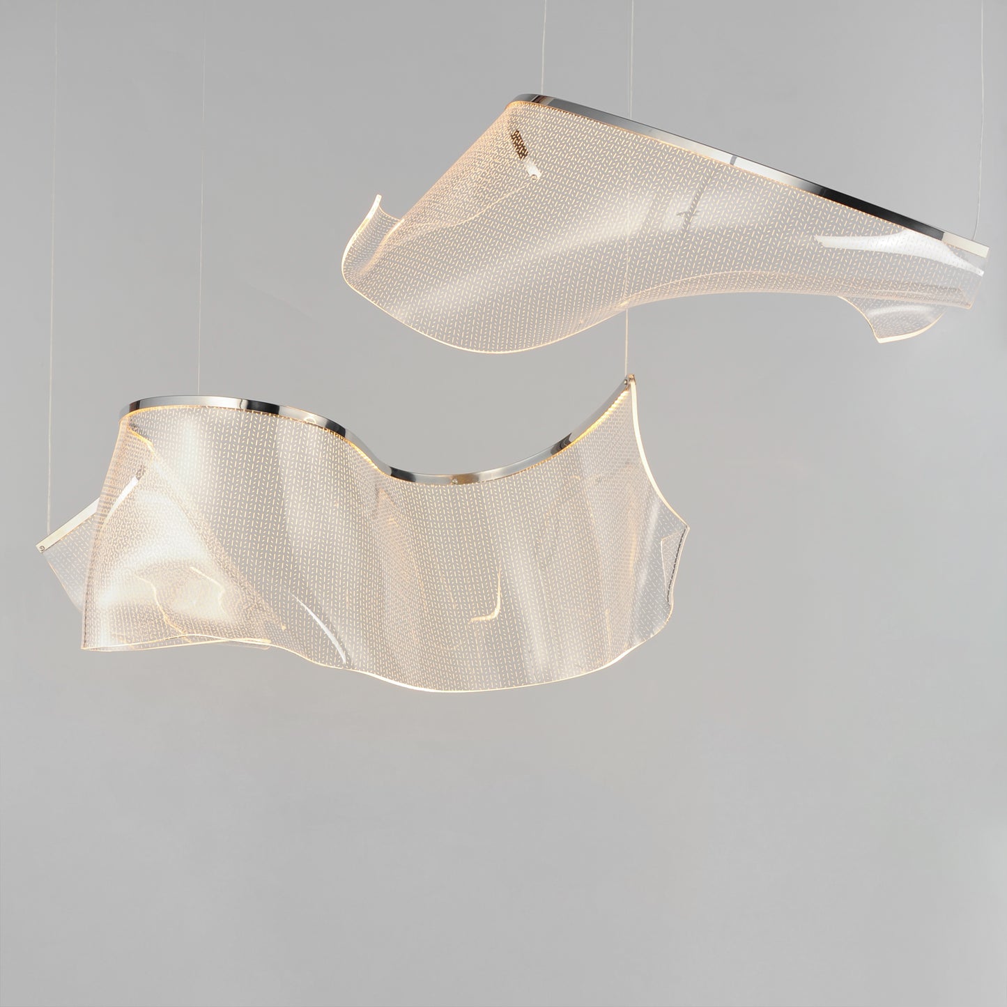 E24882-133PC - 2 Light Rinkle 16" Chandelier - Polished Chrome