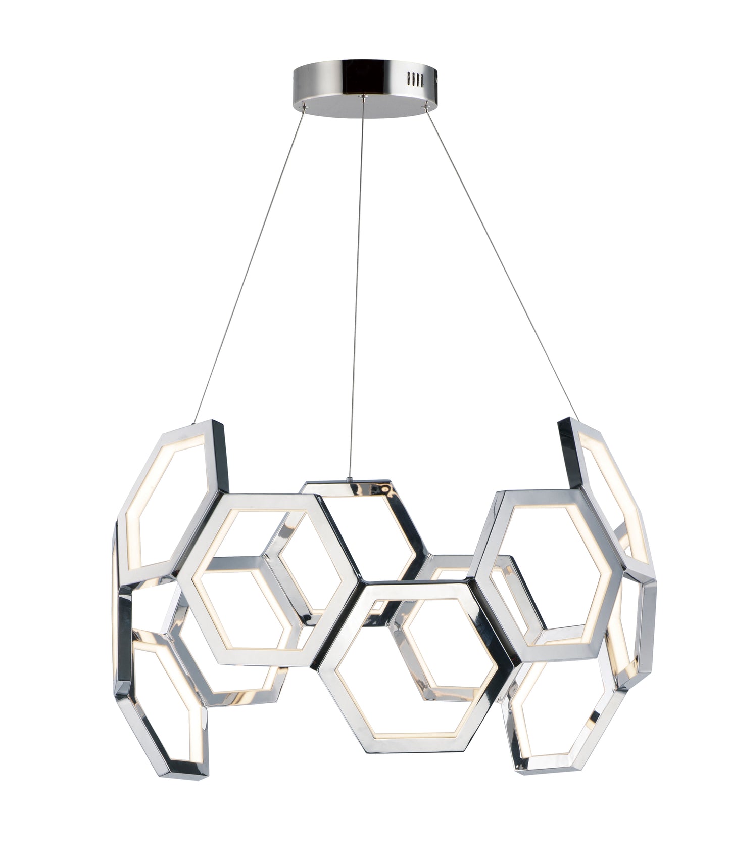 E24893-PC - Polygon 30" Pendant - Polished Chrome
