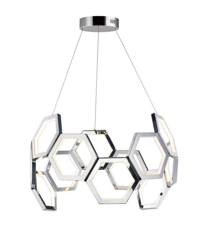E24893-PC - Polygon 30" Pendant - Polished Chrome