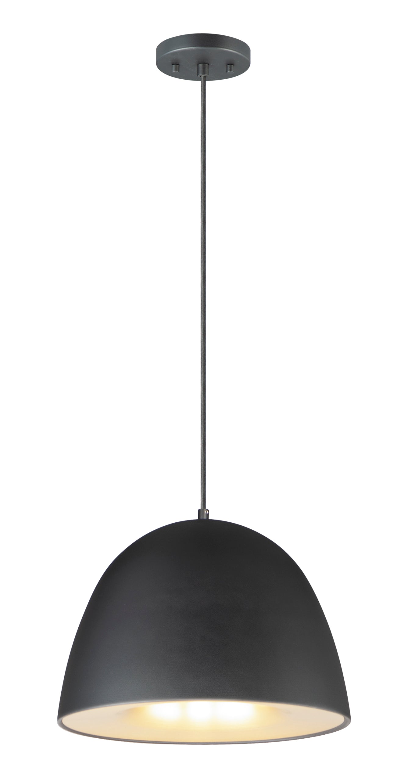 E24914-BKSBR - Fungo 16" Pendant - Black / Satin Brass