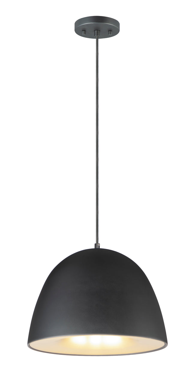 E24914-BKSBR - Fungo 16" Pendant - Black / Satin Brass