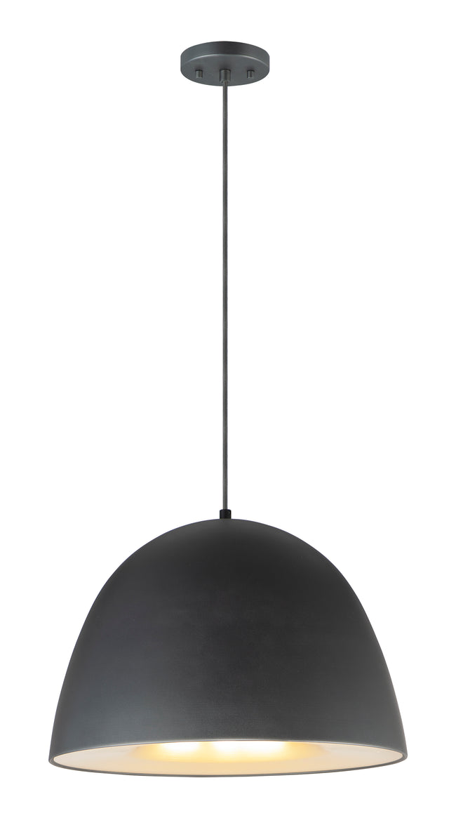 E24916-BKSBR - Fungo 24" Pendant - Black / Satin Brass