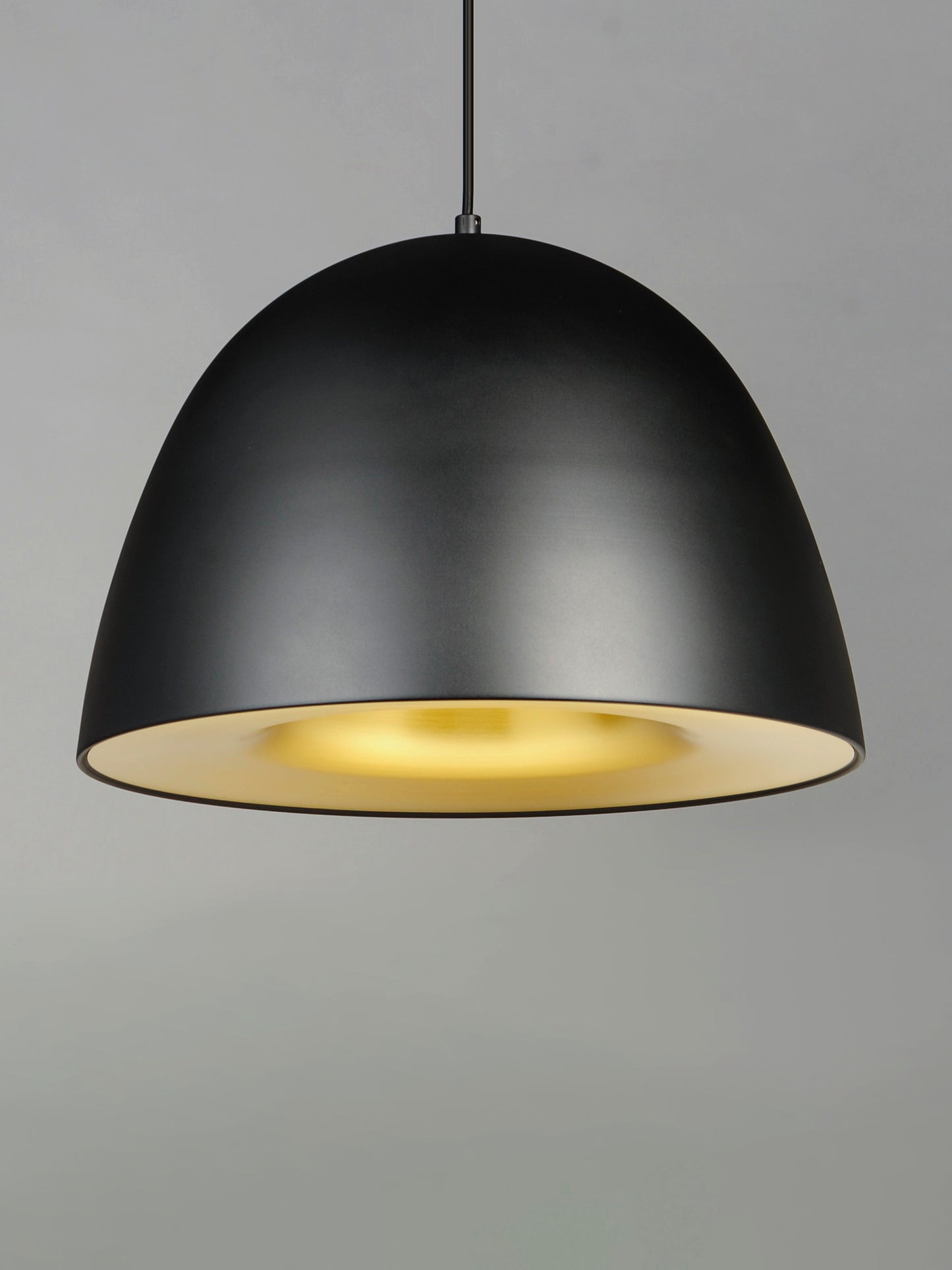 E24916-BKSBR - Fungo 24" Pendant - Black / Satin Brass