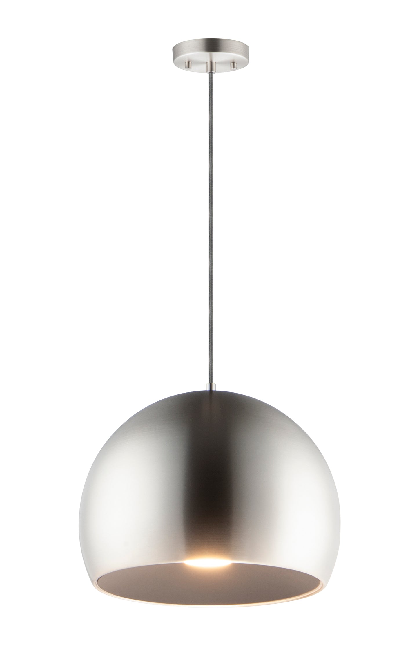 E24924-SNBK - Palla 16" Pendant - Satin Nickel / Black