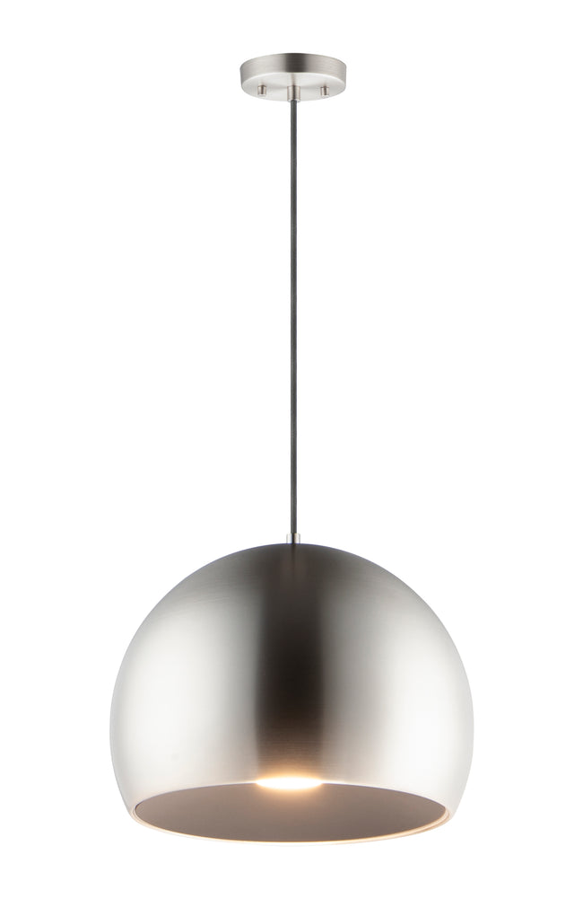 E24924-SNBK - Palla 16" Pendant - Satin Nickel / Black