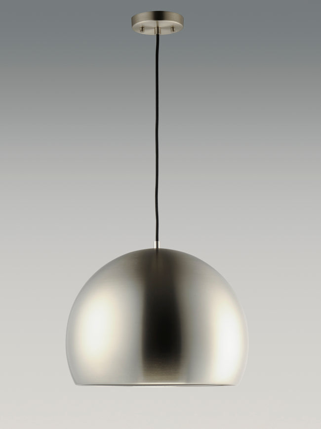 E24924-SNBK - Palla 16" Pendant - Satin Nickel / Black