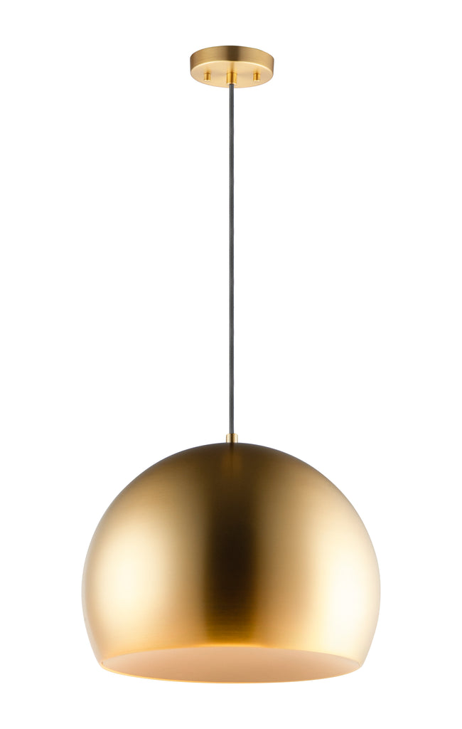 E24926-SBRCOF - Palla 20" Pendant - Satin Brass / Coffee