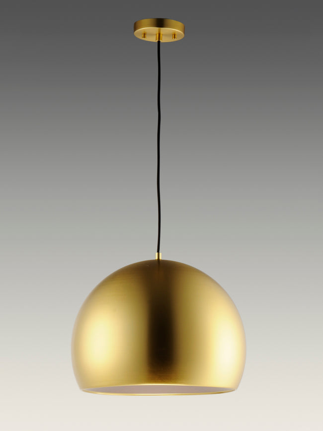 E24926-SBRCOF - Palla 20" Pendant - Satin Brass / Coffee