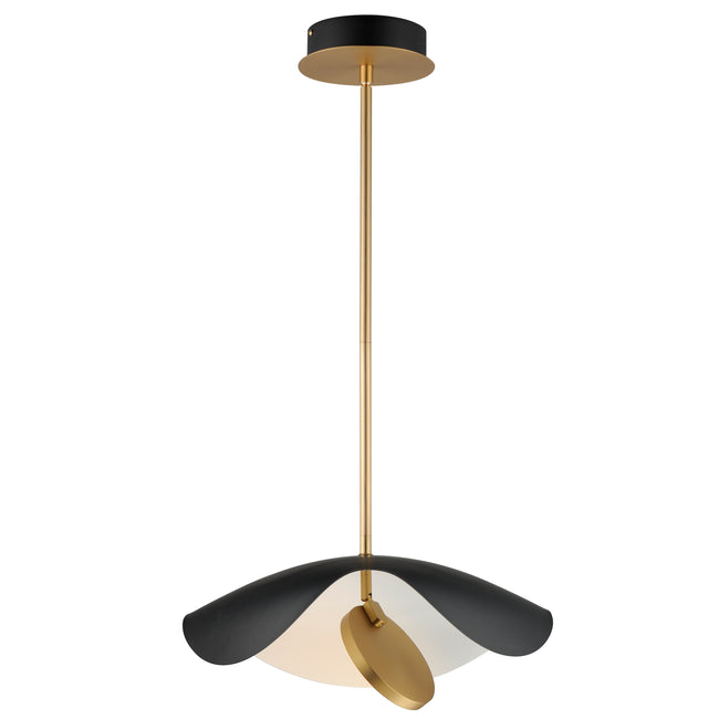 E24964-WTBKGLD - Carmen 17" Pendant - Black / Gold