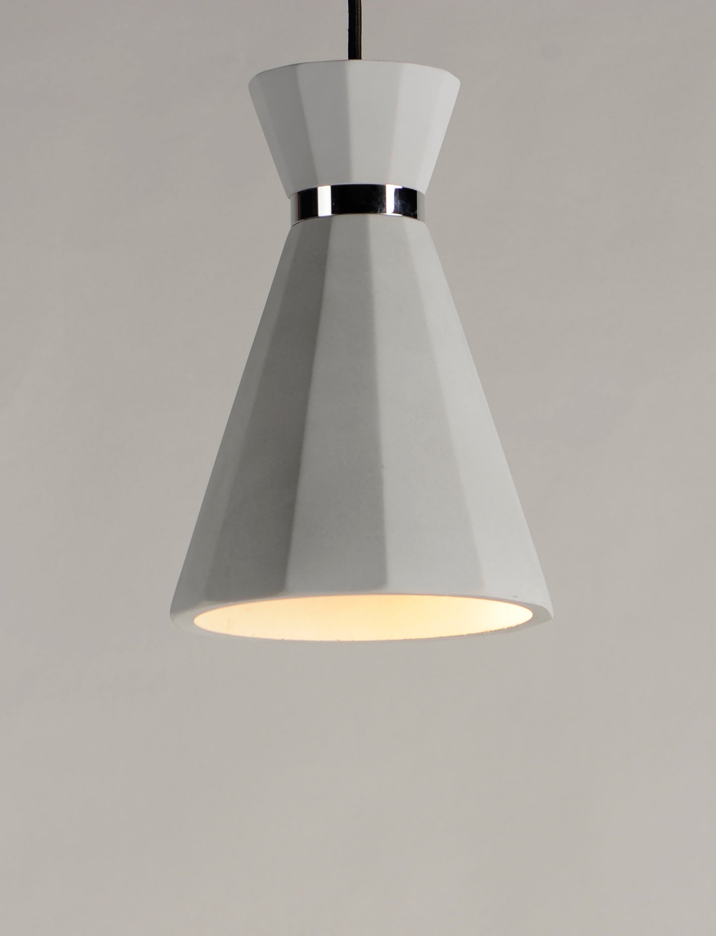 E25036-GYPC - Sash 11" Pendant - Gray / Polished Chrome