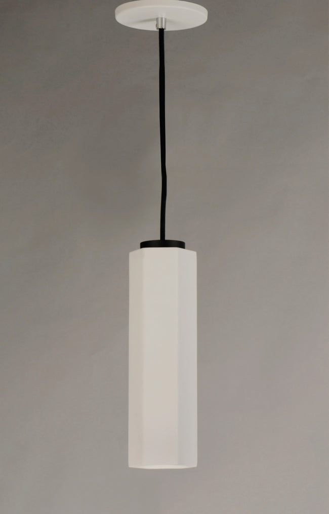 E25037-WTBK - Allen 13" Pendant - White / Black