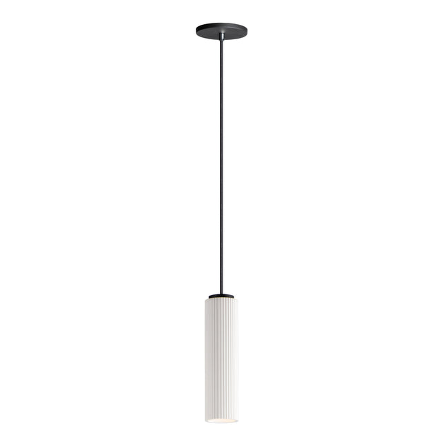 E25038-WTBK - Pleat 13" Pendant - Black