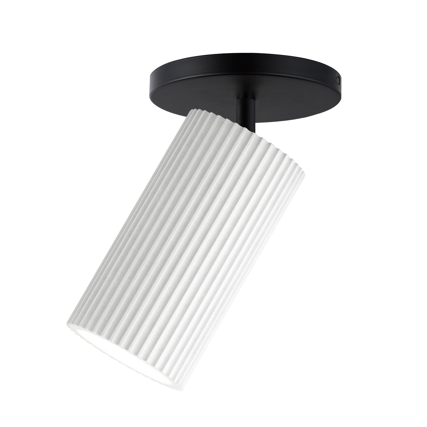 E25039-WTBK - Pleat 6" Wall Sconce - White / Black