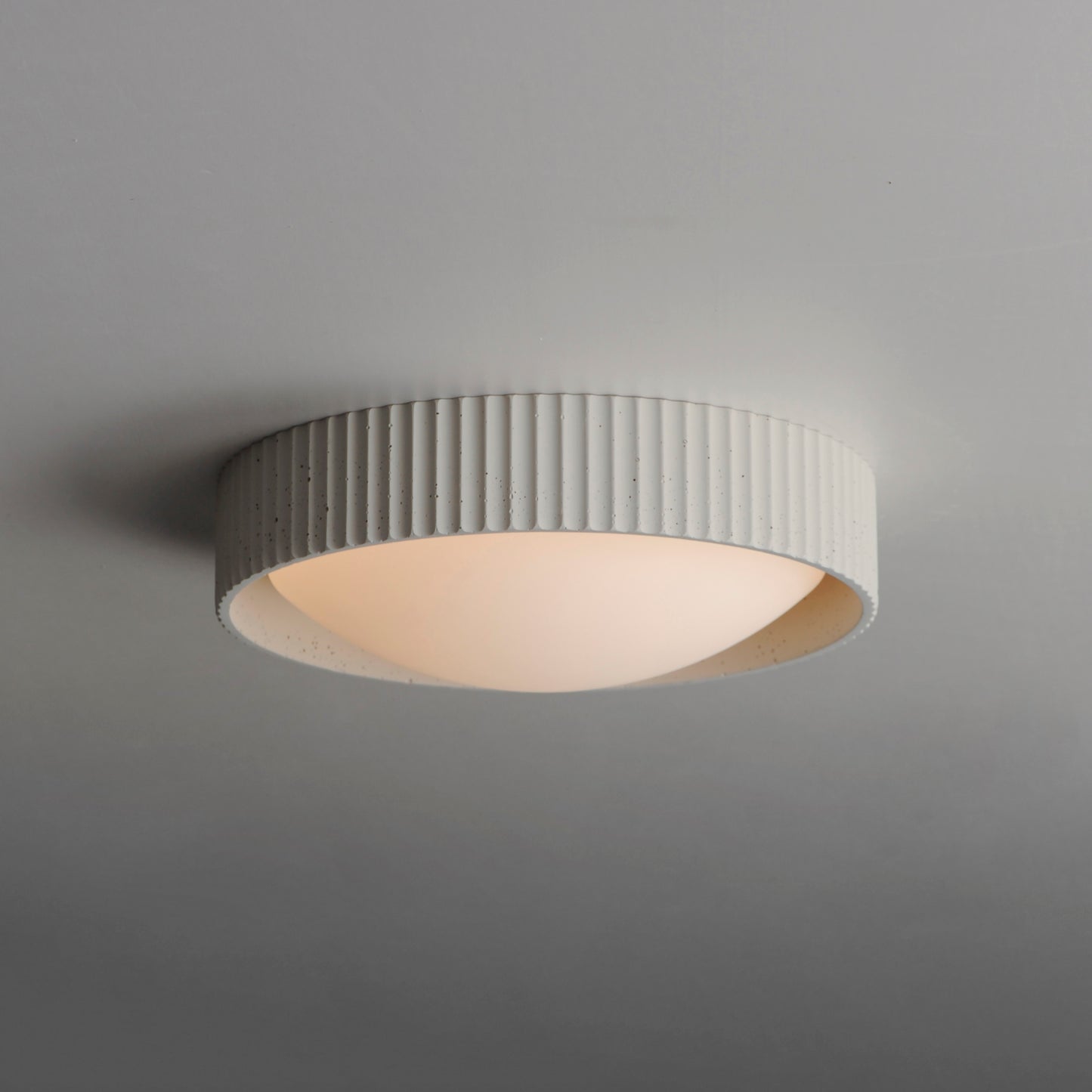 E25051-CHK - Souffle 14" Flush Mount Ceiling Light - Chaulk White