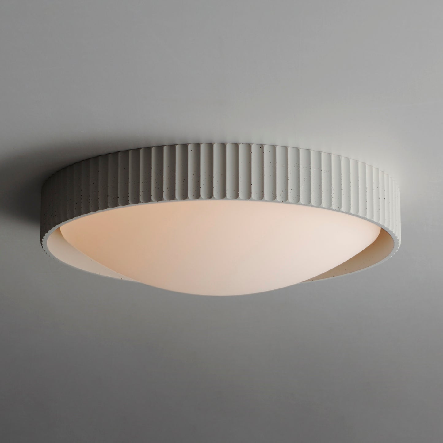 E25058-CHK - Souffle 18" Flush Mount Ceiling Light - Chaulk White