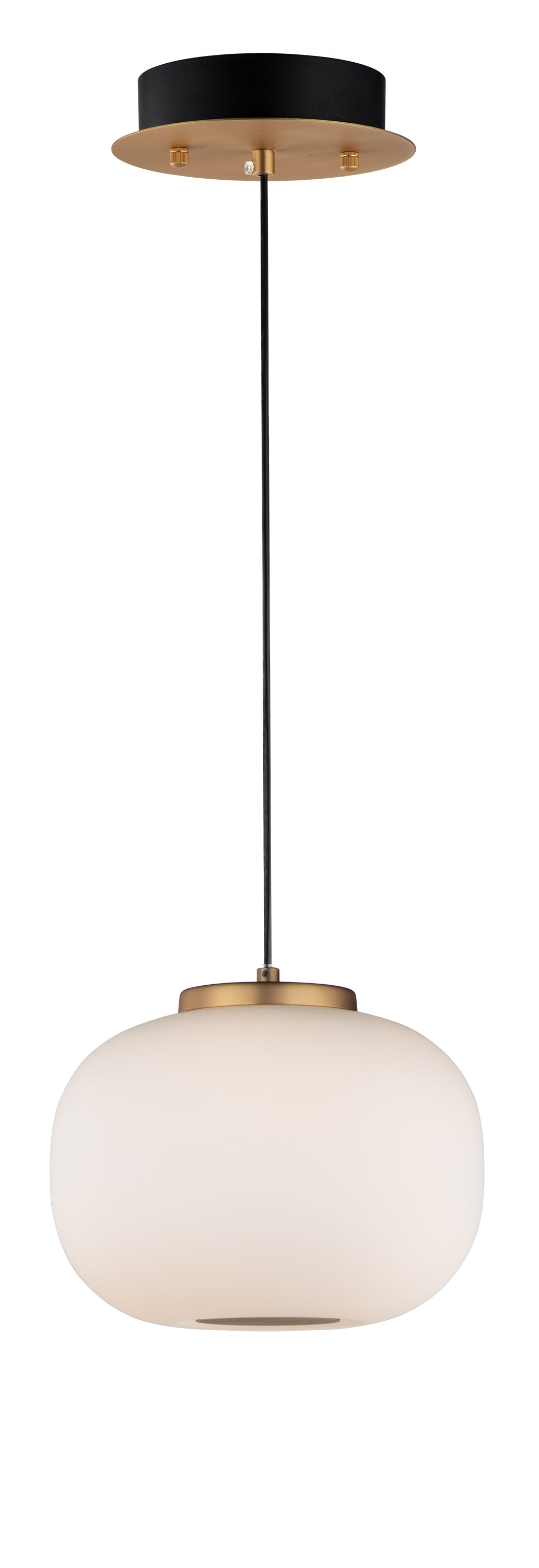 E25065-92BKGLD - Soji 9" Pendant - Black / Gold