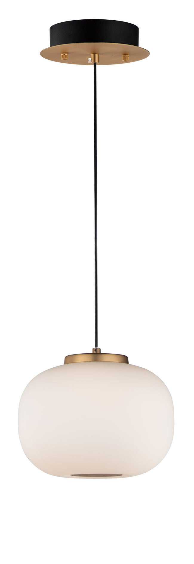E25065-92BKGLD - Soji 9" Pendant - Black / Gold